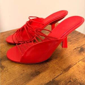 NEW Ferragamo Altaire Strappy Leather Mule Sandals